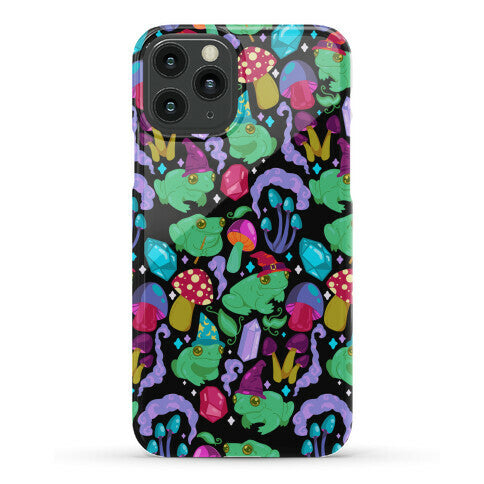 Magical Mushroom Frogs Pattern Phone Case